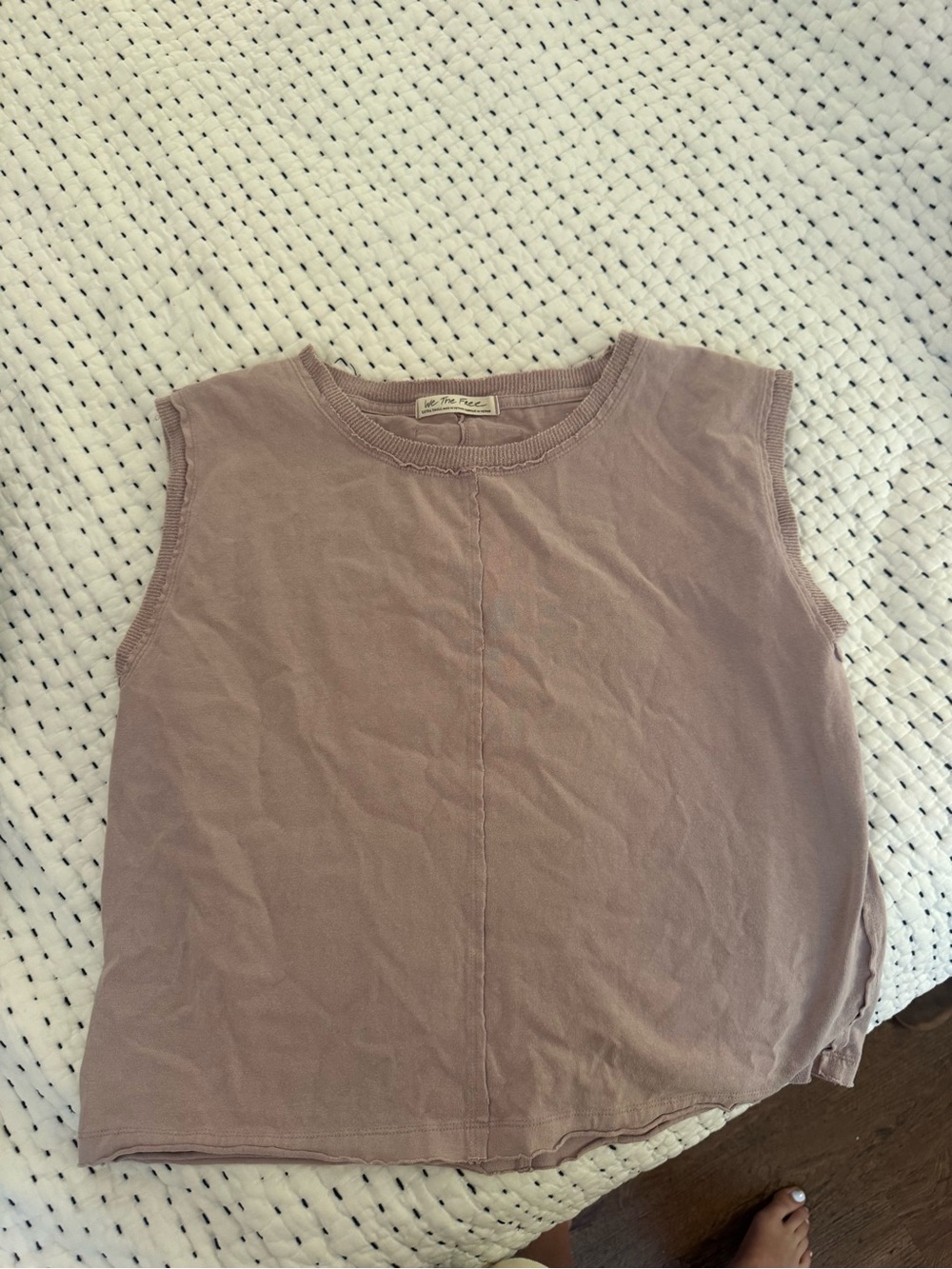 Free People Mauve Crewneck Sleeveless Tank